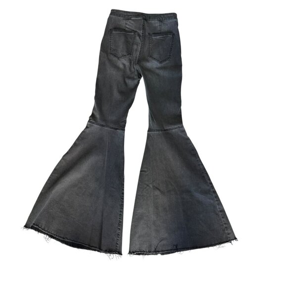 Free People We The Free Just Float On Flare Jeans Black Size 26 Bell Bottom - Picture 2 of 12